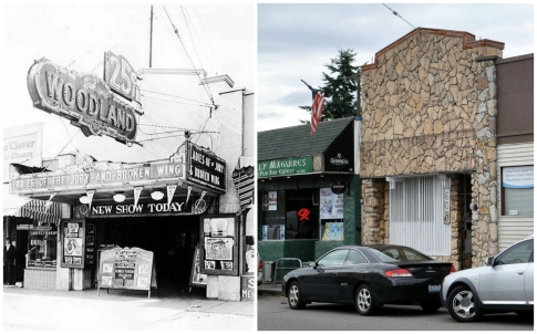 Woodland Theater - then and now